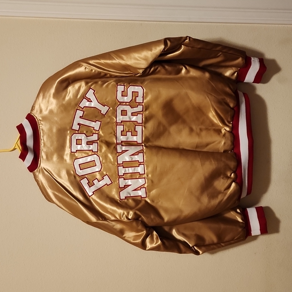 Vintage NFL Gold San Francisco Forty Niners Jacket Size Large